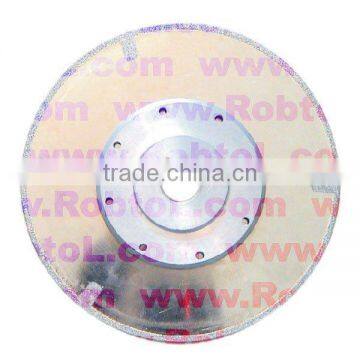 Continuous Rim Electroplated Diamond Cutting Blade with Protection Segments and Flange---ELAH