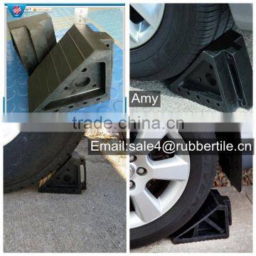 Portable automotive rubber wheel chock for car trucks