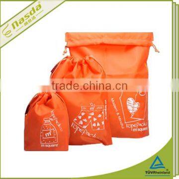 190T drawsting polyester grocery bag