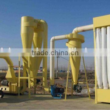 cyclone dust collector and bag-tape bag-tape dust collector for feed powder and wood powder