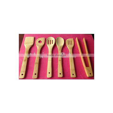 Bamboo Dinner Set Kitchen Cooking Utensils 4 Bamboo Spoons And Spatula Set For Serving And Cooking Tools