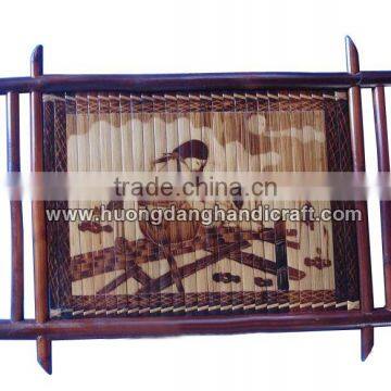 Vietnam style bamboo painting natural material