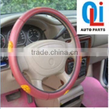 Factory price hottest red auto steering wheel covers in red