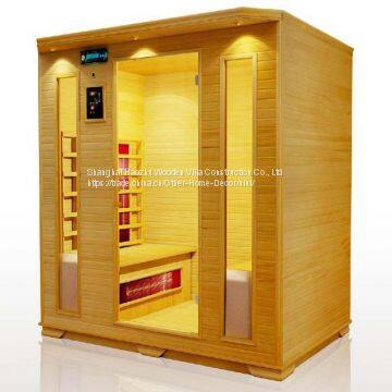 steam shower room wooden sauna