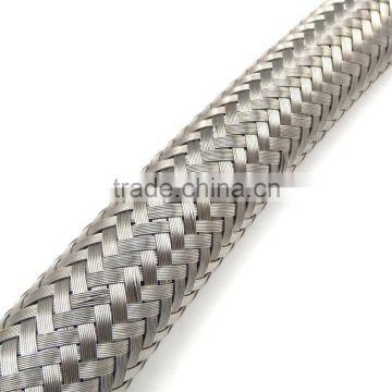 -4 AN AN4 AN-4 Silver White Stainless Steel Braided Fuel Oil Gas Line Hose Sold by Feet