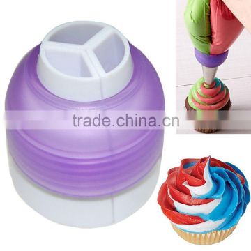 Tri-color Cream Coupler Cake Decorating Tools