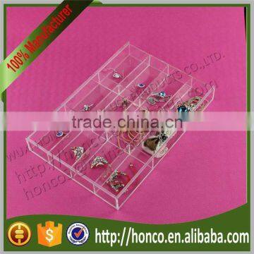 Hot Selling Products 12 Bins Acrylic Jewelry Box Jewel Case,Clear Colour photo-3