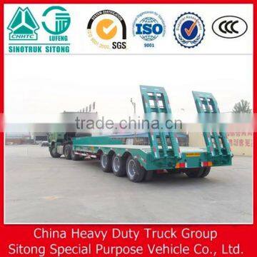 Chinese OEM 3 Axle 100T Low Bed Semi Trailer for Sale photo-3