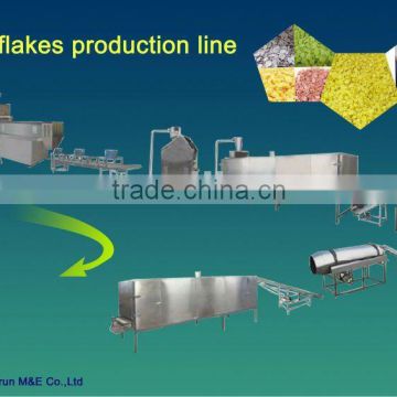 double-screw extruder honey nachos flakes production line