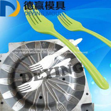 China mould company make plastic injection Disposable tableware fork mold 2017 plastic injection mould for cutlery fork