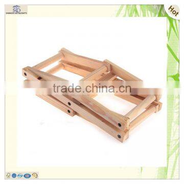 Handmade Antique Color Wood Bottle Wine Stand photo-3