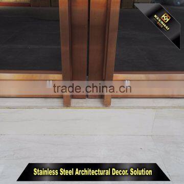 Custom Made Stainless Steel Glass Door for Building Entry Gate photo-4
