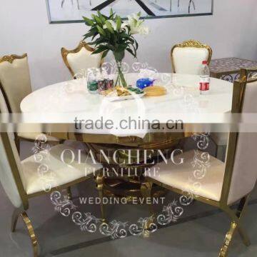 Modern metal frame mdf top dining table wedding table