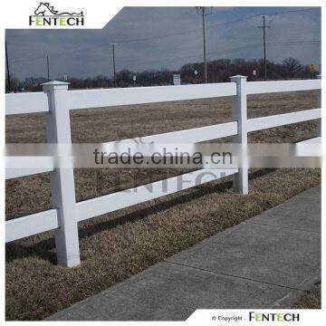 3 Rails PVC Ranch Fence / Vinyl Ranch Fence 1.3mx2.4m photo-3