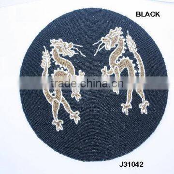 Glass Bead Place Mats in Gragon Patterns Available in More Colours