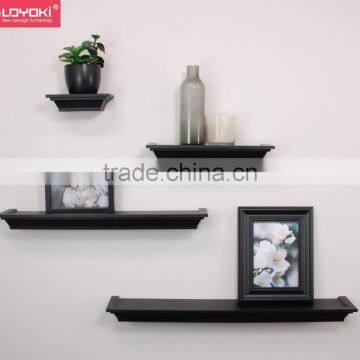 Set of 4 Wood Contemporary Floating Wall Shelf photo-3