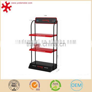 Metal advertising beverage floor display rack stand for retail store