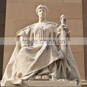 Large Outdoor Stone Carving Marble Justice Statue for Garden Decoration photo-2