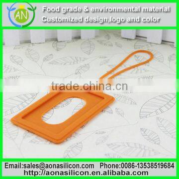 Custom made soft silicone luggage tag