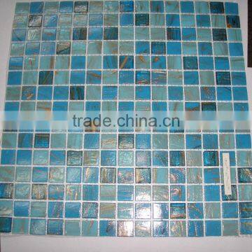 Pool mosaic Price for roman types premium iridescent blue colored mosaic tile pool