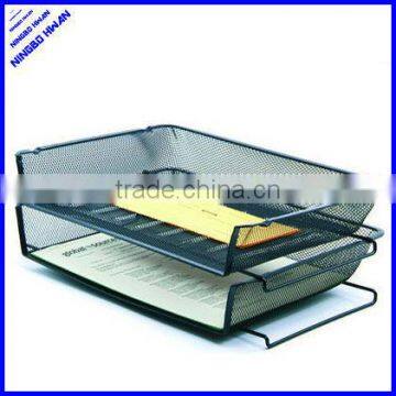 2 tier office metal mesh desk office letter tray