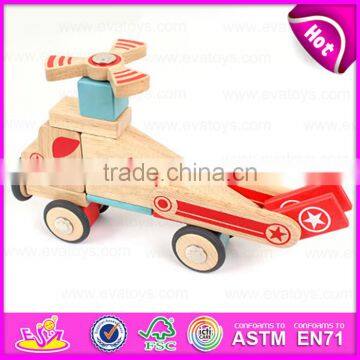 New Design 37PCS DIY Wooden Puzzle 4D Toy,High Quality Intelligent Wooden Diy Car Plane Toy W03B044 photo-5