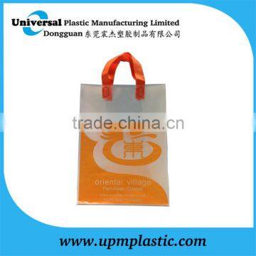 Personalized Oriental Village Flexo Printing Blockbottom Colored Soft Loop Handle pe Plastic Bag photo-2