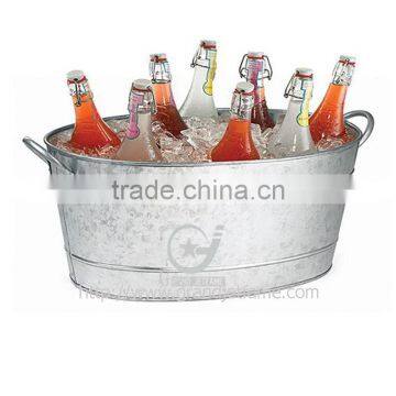 Large size Oval Galvanised Steel Tubs Party beer ice bucket cooler