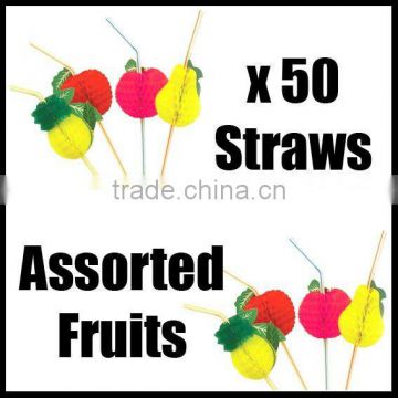 3D FRUIT COCKTAIL DRINKING STRAW