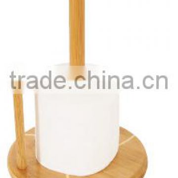 standing bamboo tissue holder