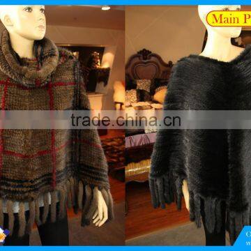 High Quality Knitted Mink Shawl