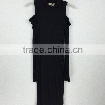 Sexy Black Sleeveless Cocktail Dress for Women Cotton Made in