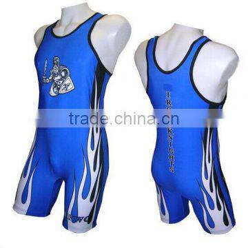 Custom design sublimated Freestyle Wrestling Singlets/Awesome Wrestling Singlets