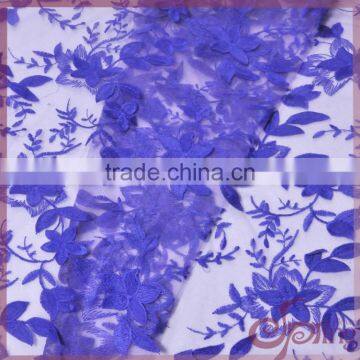 2016 New Arrival High Quality Applique 3D Violet Floral Lace Embroidery Design photo-2