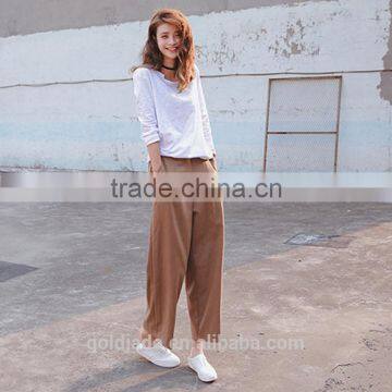 Wholesale Plain Cotton Curved White Long Sleeve t Shirt Women photo-4