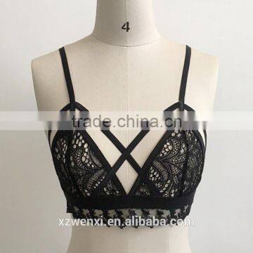 Sexy Lace Net Bra Panty Soft Bra Push Up Deep V Straps Polka Dots Bralette Beautiful Bra Sexy Bra Design Latest Fashion Sexy Bra photo-6