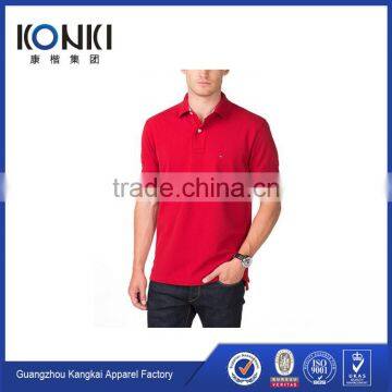 us Mens Red Polo Tshirts Custom Embroidered Polo Shirts Good Quality photo-2