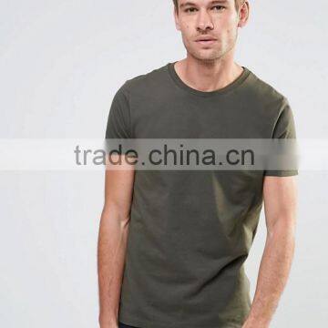 Hot Sale Custom Printed Logo Short Sleeve Crew Neck Green Men's 100% Cotton 180gsm Breathable Fit Casual Blank T-Shirt