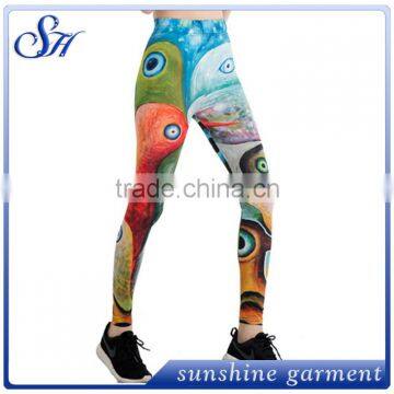 KX016 Polyester Women's Novelty Leggings With Colorful Eye 2017 photo-2