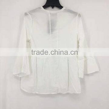 Latest Design Women Fancy White Button up Shirt photo-5