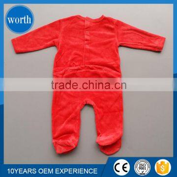 Customized Cheap Baby Girl Romper Oem Baby Velvet Romper photo-2