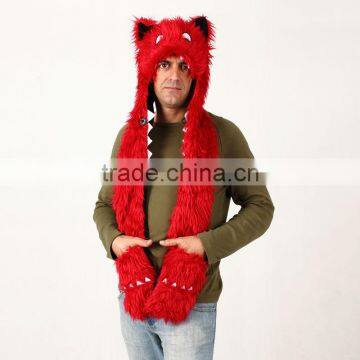 Faux Fur Monster Cap and Hat Scarf Snapback Wholesale