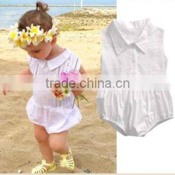 2017 latest Wholesale fashion newborn girl rompers 2017 summer kid Bodysuit Clothing white baby clothes baby bubble romper