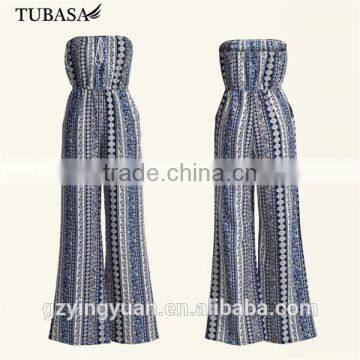 Vintage print women one-piece jumpsuit 2016