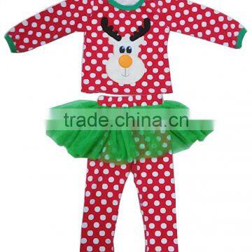 Wholesale Children Boutique Clothe Fo Infant And Toddler Christmas Clothes Set With 100%cotton Kids Persnickety Clothing Set photo-5