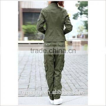 Wholesale Factory Supply Custom Sexy Girls Military Suit Olive Green Uniform photo-2