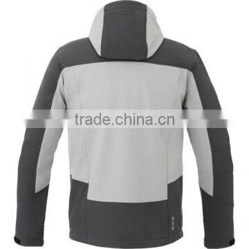 Winter windproof hooded softshell jacket for men