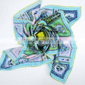 2014 Sprig Silk Scarf Custom Fashion Printed photo-2