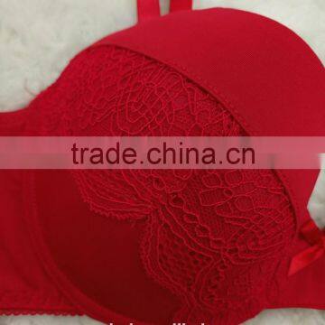 New Design Red Fancy Lace Ladies Sexy Women Panty and Bra Sets photo-3