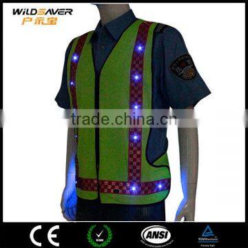 LED night flashing strong reflective security uniform hi vis workwear